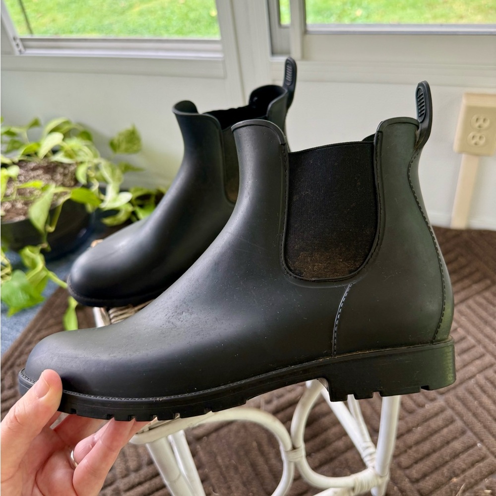 Black Chelsea Rain Boots - Picture 4 of 4